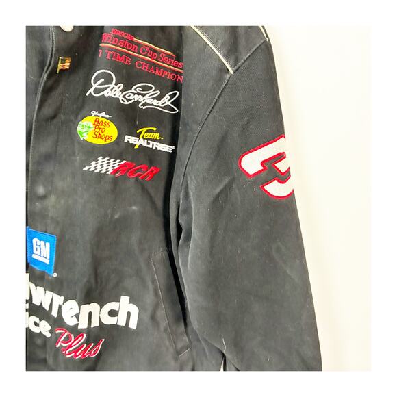 Vintage Dale Earnhardt Goodwrench Service Plus Black NASCAR Jacket Men’s Large - Picture 6 of 13